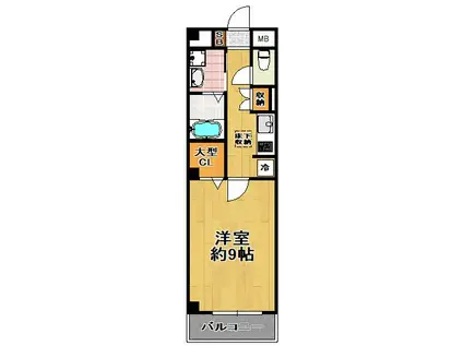 メゾンEMI(1K/1階)の間取り写真