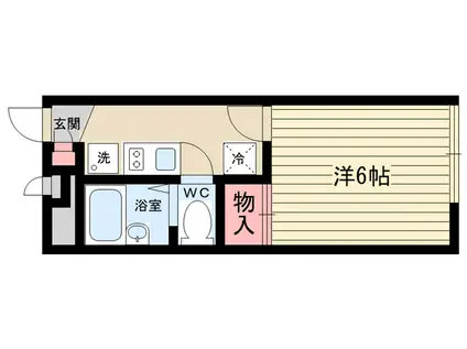 メモリアス西宮(1K/2階)の間取り写真