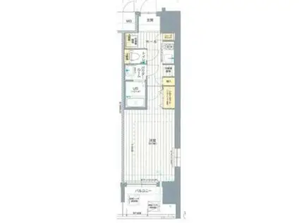 ダブルスタイル神戸2(1K/9階)の間取り写真