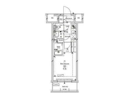 ラフィスタ川崎Ⅱ(1K/7階)の間取り写真
