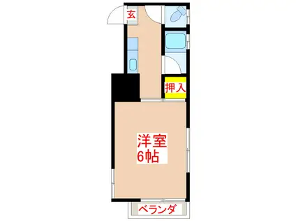 コーポ寿(1K/2階)の間取り写真