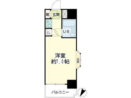 NICEアーバンスピリッツ川崎駅南(ワンルーム/6階)の間取り写真