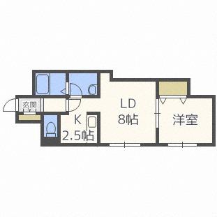 ヴィラフォーレスト本町(1LDK/1階)の間取り写真