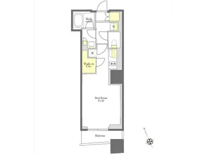 プライムメゾン大塚(ワンルーム/8階)の間取り写真