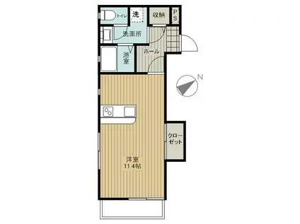 アーバンヴィスタ塚田(ワンルーム/3階)の間取り写真