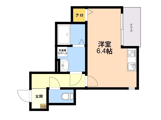 フォレスト光町(ワンルーム/1階)の間取り写真