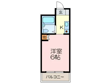 グルパ十三(ワンルーム/6階)の間取り写真