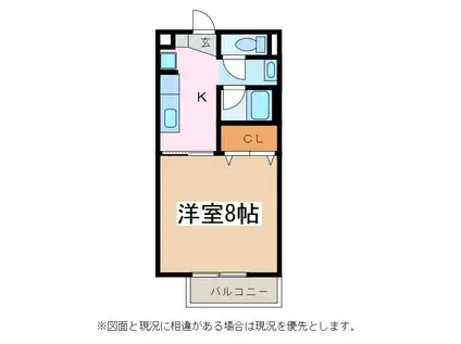 DREAM 1(1K/1階)の間取り写真