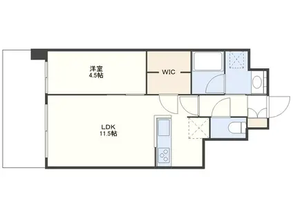 RJRプレシア浦上駅南(1LDK/9階)の間取り写真