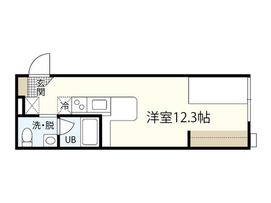 モーリスII(ワンルーム/2階)の間取り写真