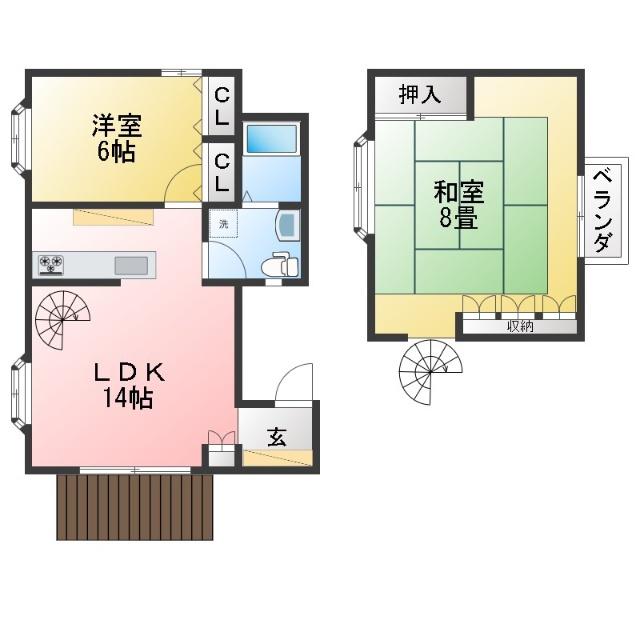 ANNEX(2LDK/1階)の間取り写真