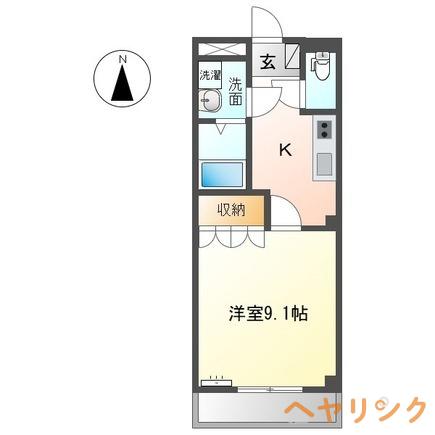 アーバンディアハイツ(1K/2階)の間取り写真