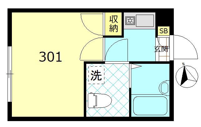 プリムローズ大森(1K/3階)の間取り写真
