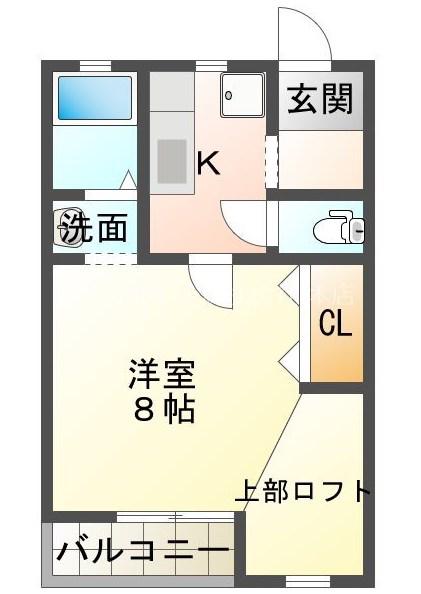 リバーサイドN(1K/2階)の間取り写真