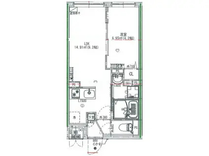 CROSTONE成増(1LDK/4階)の間取り写真