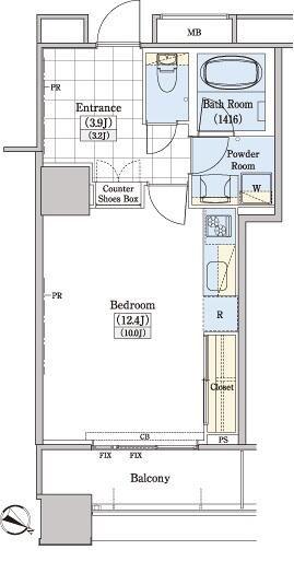 レジディアタワー上池袋(ワンルーム/6階)の間取り写真