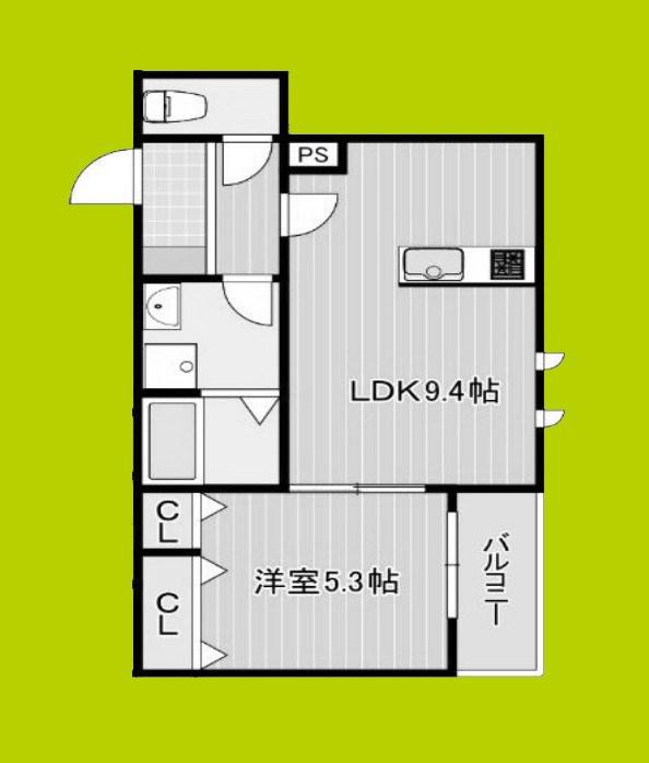 LE COCON(1LDK/1階)の間取り写真