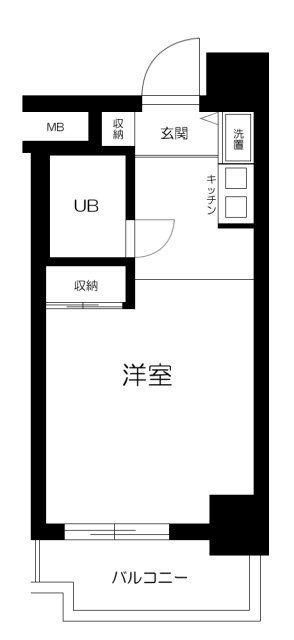 トップ川崎第5(ワンルーム/11階)の間取り写真