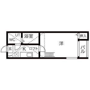 カーサ ミラ(1K/1階)の間取り写真