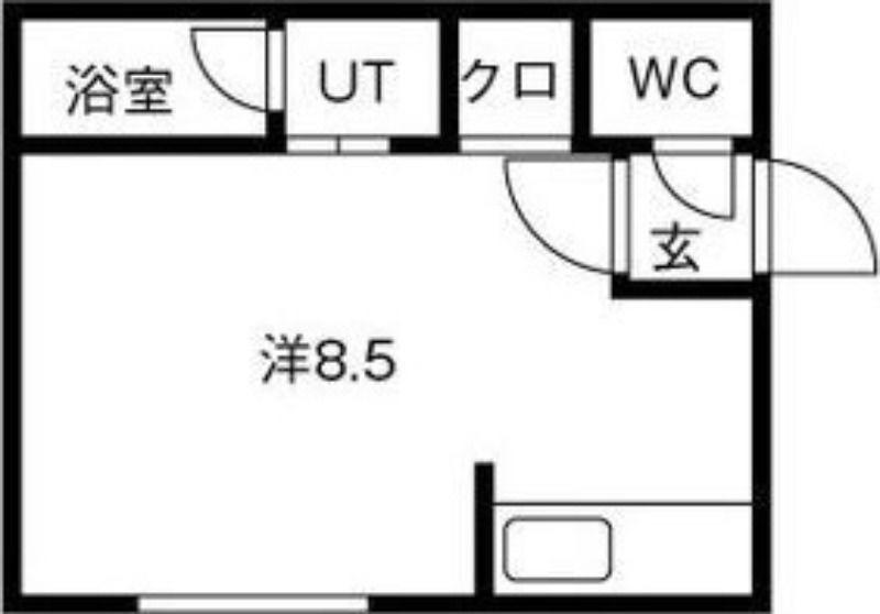 ライフコート元町III(ワンルーム/2階)の間取り写真