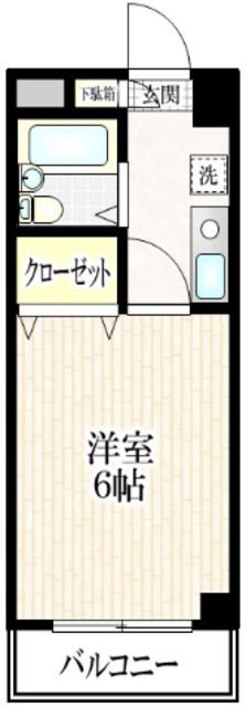 ハーモニーハイツ52(1K/3階)の間取り写真