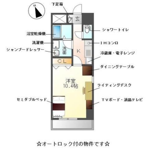 M-STAGEAOI(1K/6階)の間取り写真