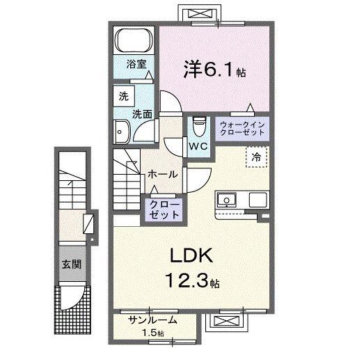 クルール80(1LDK/2階)の間取り写真