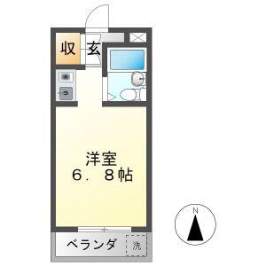 スペースイン金山(ワンルーム/2階)の間取り写真