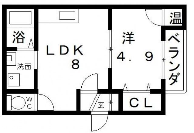 エフアセシアブラスト(1LDK/1階)の間取り写真