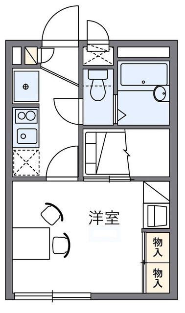 レオパレスサカエ(1K/2階)の間取り写真
