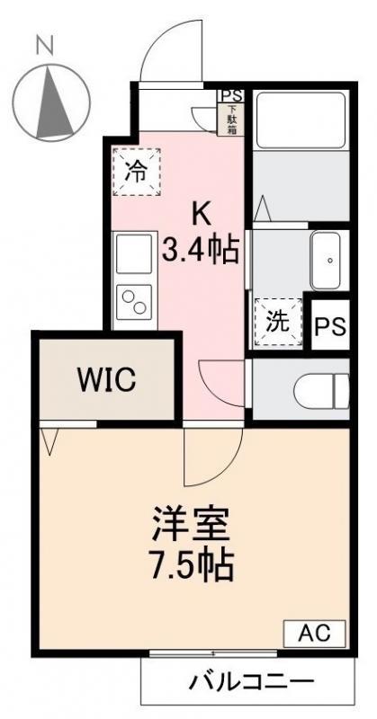 HAIMISHIV(1K/1階)の間取り写真