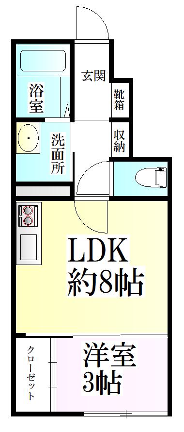 シルバーフォレスト(1LDK/1階)の間取り写真