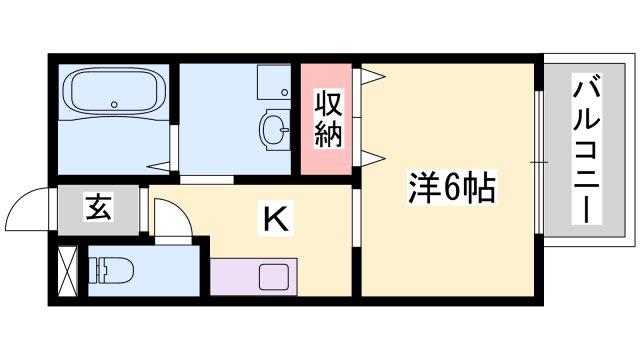 サンシャイン大塚(1K/1階)の間取り写真
