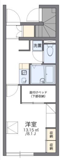 ＪＲ川越線 川越駅 徒歩18分 2階建 築20年(1K/1階)の間取り写真