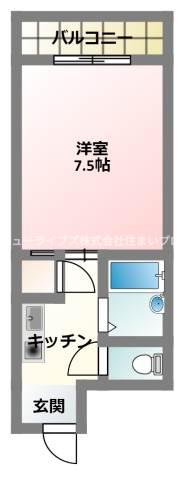 メゾンドファミーユ(1K/2階)の間取り写真