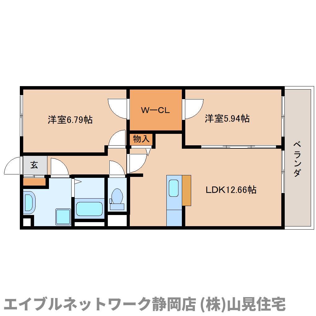 プレメール上土(2LDK/2階)の間取り写真