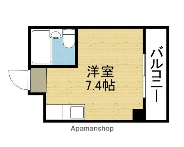 メルヘン新今里(ワンルーム/4階)の間取り写真