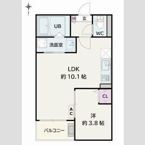 JACK SOTOSHINII(1LDK/2階)の間取り写真