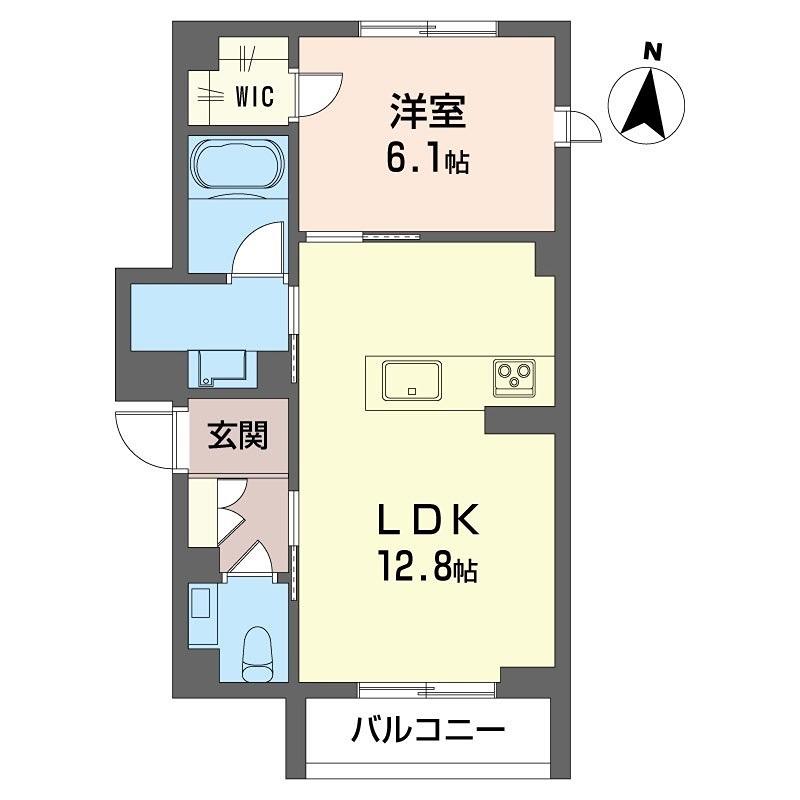 アルシアグランデ 三軒茶屋(1LDK/2階)の間取り写真