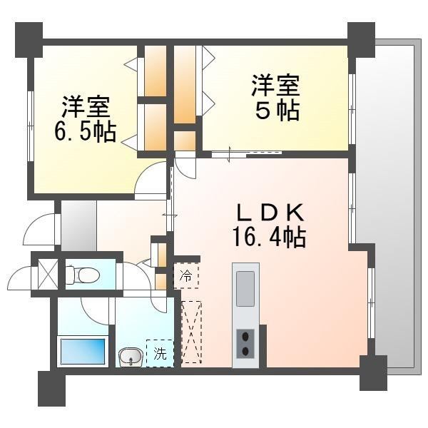 ミルコプレミアム瀬長島ビュー(2LDK/8階)の間取り写真