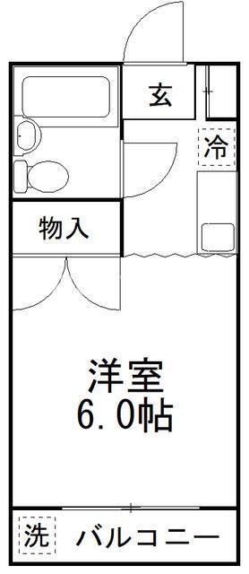 グリーンハイツ(1K/1階)の間取り写真