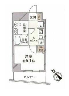ミヤビヒルズ北池袋(1K/9階)の間取り写真