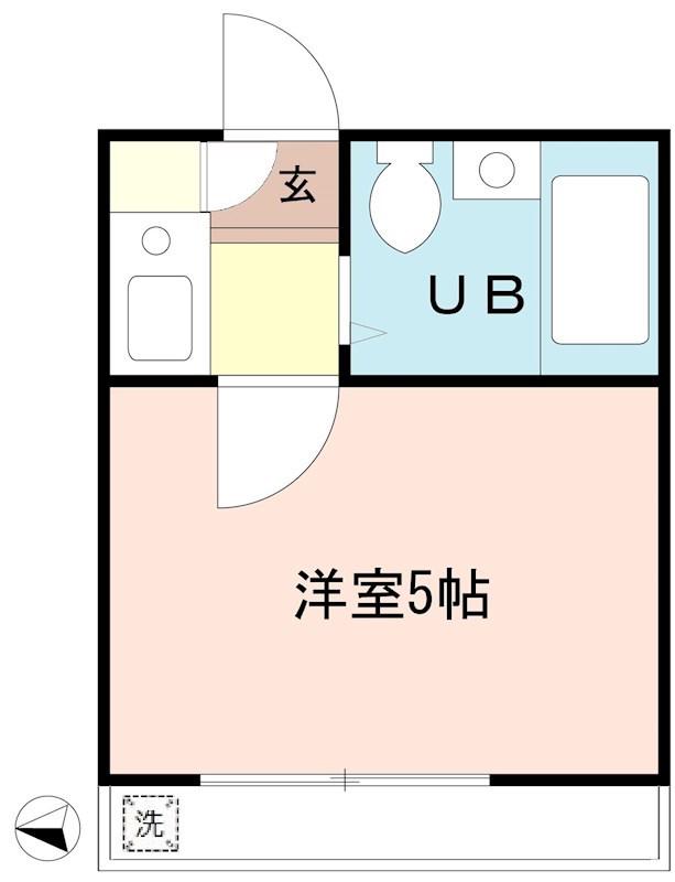 アネックス浦和(1K/2階)の間取り写真