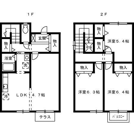 ＪＲ阪和線 下松駅(大阪) 徒歩26分 2階建 築20年(3LDK/1階)の間取り写真