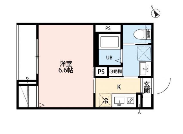 ROBOT HOME 矢部III(1K/1階)の間取り写真