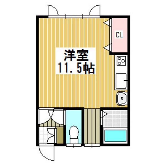 大昭グリンヒル5(ワンルーム/1階)の間取り写真