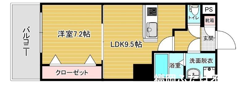 リファレンス東公園(1LDK/8階)の間取り写真