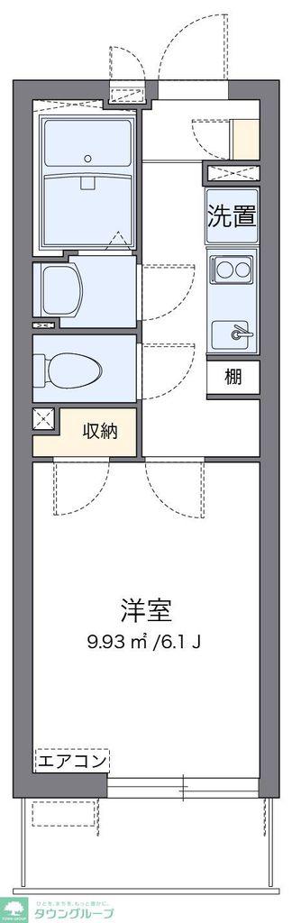 クレイノリバティ レジデンス(1K/2階)の間取り写真