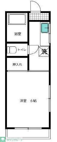 プリンシア高円寺(1K/2階)の間取り写真