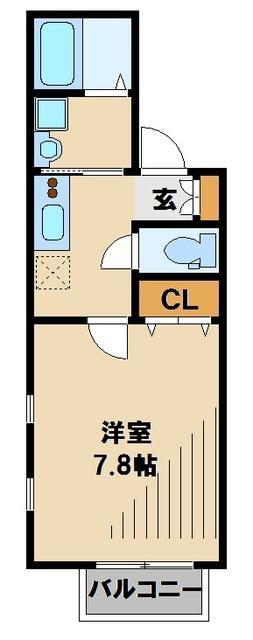 BLOOMII(1K/1階)の間取り写真